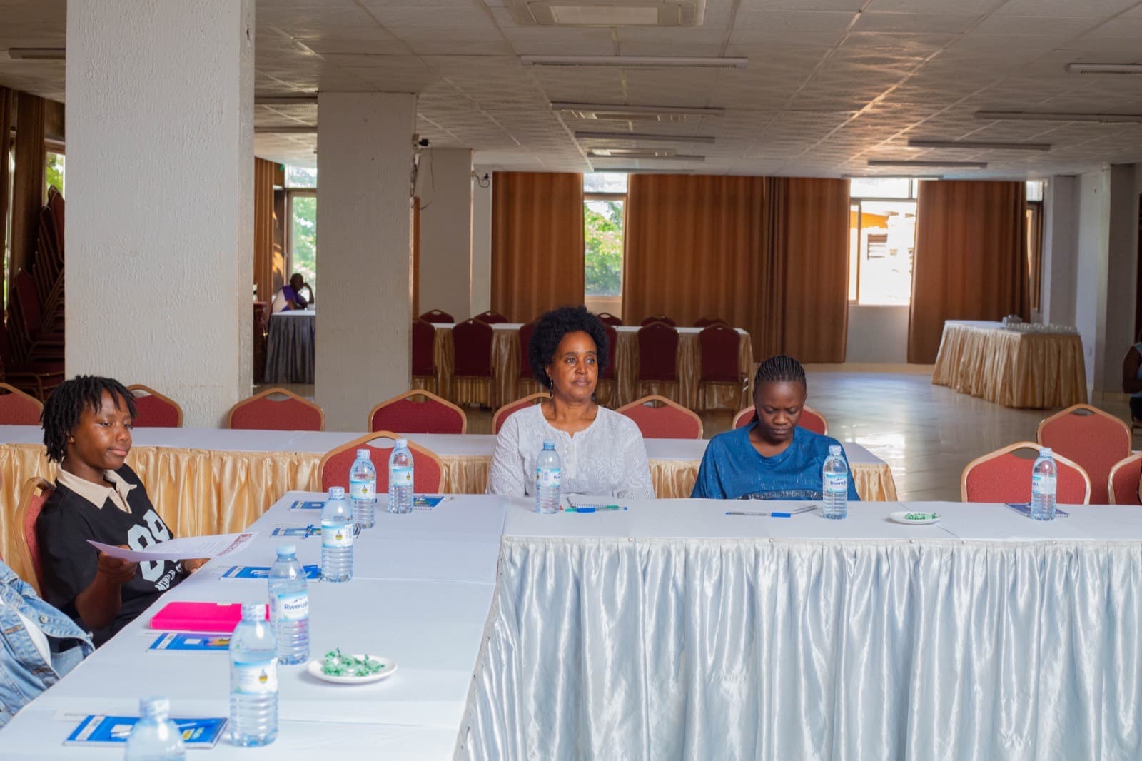 Delegates seated at the workshop tables
